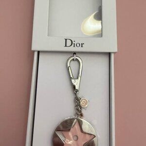 NEW!! Christian Dior Silver/Pink Bag Charm